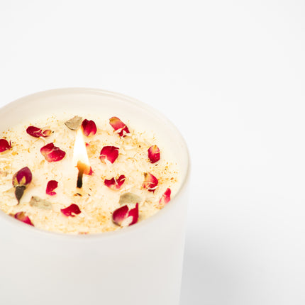 Persian Chai Glass Candle | Jasmine, Ylang-ylang & Violet | Take time to destress