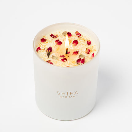 Persian Chai Glass Candle | Jasmine, Ylang-ylang & Violet | Take time to destress