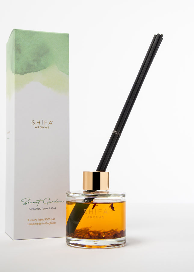 Secret Garden Reed Diffuser | Bergamot, Tonka & Oud - Take time to relax