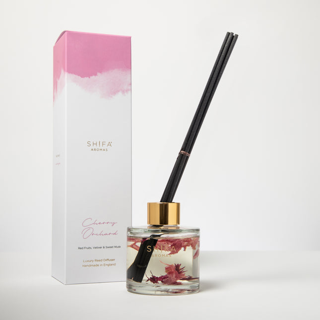 Cherry Orchard Reed Diffuser | Red Fruits, Vetiver & Sweet Musk | Take time to indulge...