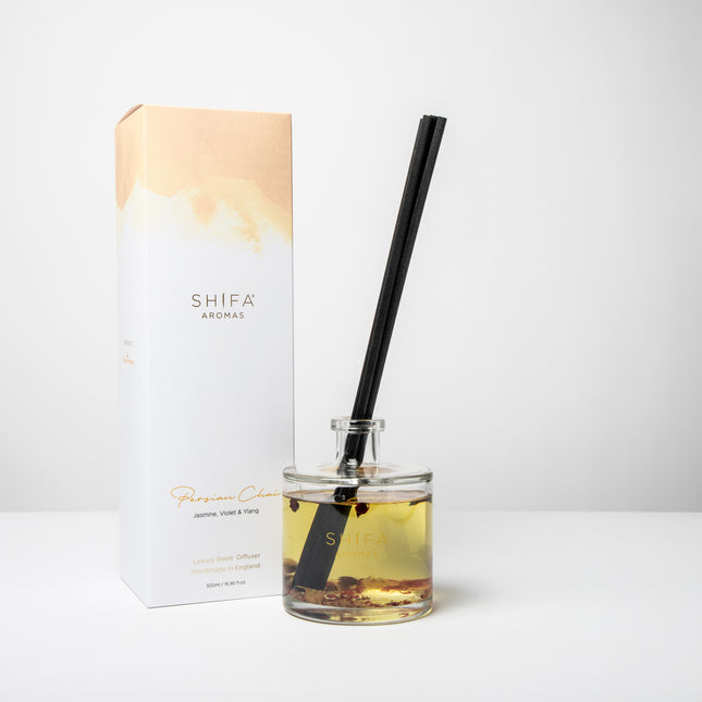 Persian Chai Extra Large Reed Diffuser | Jasmine, Ylang-ylang & Violet| Lasts up to 7 months - Shifa Aromas